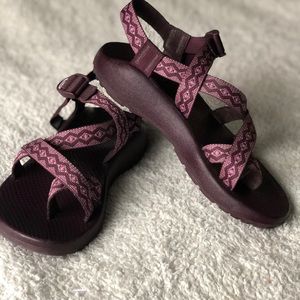 Chaco purple single strap sandals